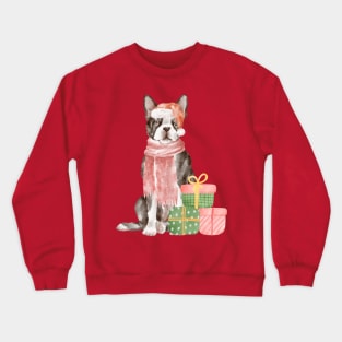 Christmas Boston Terrier Crewneck Sweatshirt